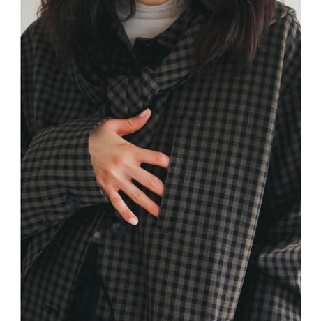 【anuke】Check Coverall Jacket　※納期9月中旬～10月中旬