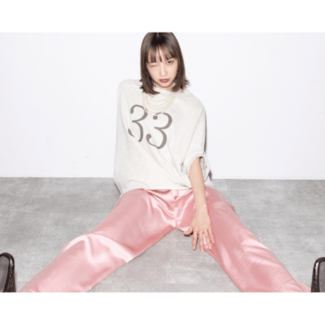【MARGAUX VINTAGE】ウエストゴムサテンパンツ