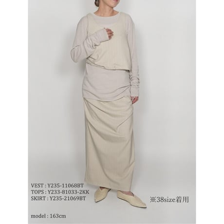 【YENN】UNEVEN DRAPED SKIRT