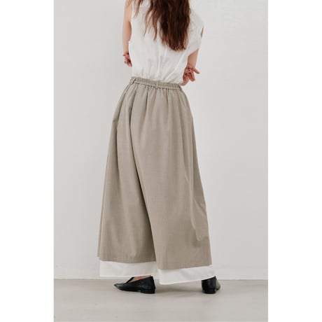 【Hella】striped layered skirt　※納期2月中旬〜3月中旬