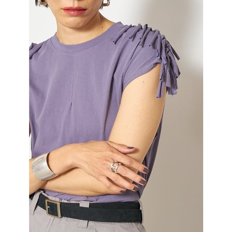 【YENN】 SHOULDER RIBBON TOPS