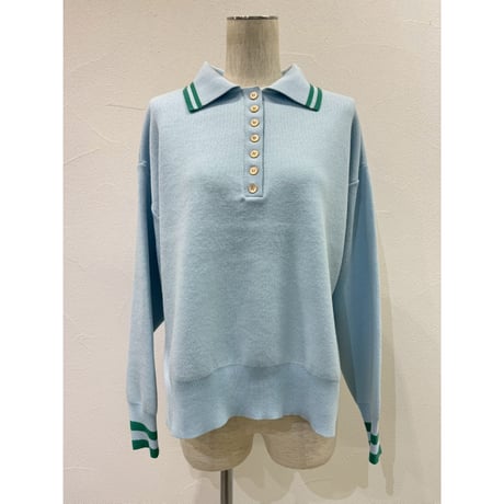 【CYAN TOKYO】プレーティングニットポロ