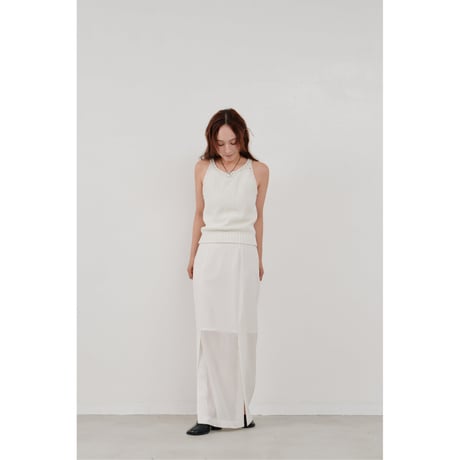 【Hella】sheer pencil skirt　※納期6月中旬〜7月中旬