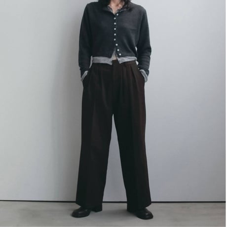 【anuke】Layered Crewneck Cardigan