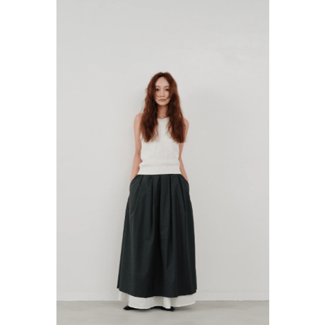 【Hella】crochet edging knit top　※納期2月中旬〜3月中旬