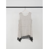 【CHIGNON】ﾚｰｽﾄﾘﾑﾄﾞｯﾄﾀﾝｸTOP