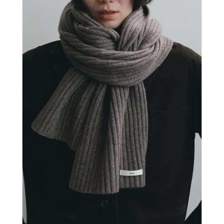 【anuke】Rib Knit Stole　※納期11月中旬～12月中旬