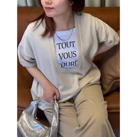 【ROSIEE】ロゴレイヤードKnit
