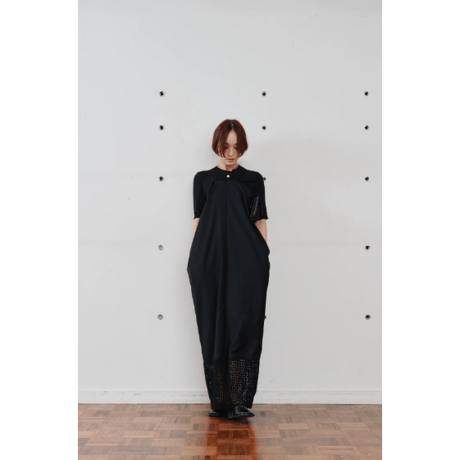 【Hella】lace tie over dress　※納期6月中旬〜7月中旬