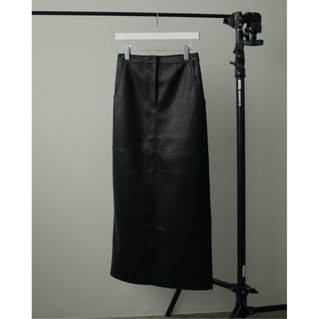 【ànuke】Ecoleather Tight Skirt