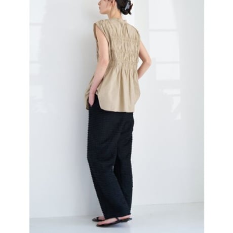 【CHIGNON】CHECKｼｬｰﾘﾝｸﾞﾌﾚﾝﾁBL