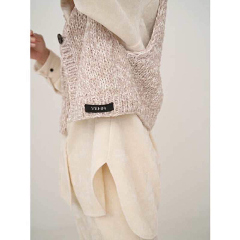 YENN】MIX HAND KNIT VEST | selectshop kusukusu
