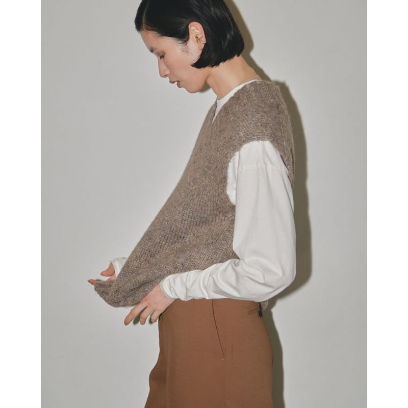 TODAYFUL】Mottle Yarn Knit Vest | selectshop ku