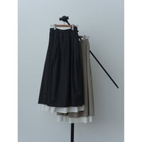 【Hella】striped layered skirt　※納期2月中旬〜3月中旬