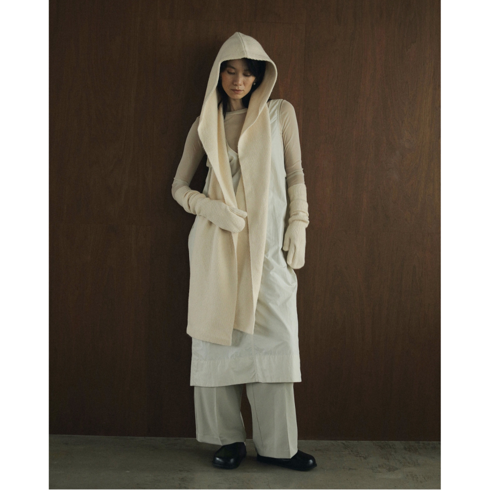 アンヌーク Hoodie Knit Stole Hoodie Knit Stole/anuke'62421001 - Select Shop Loozel