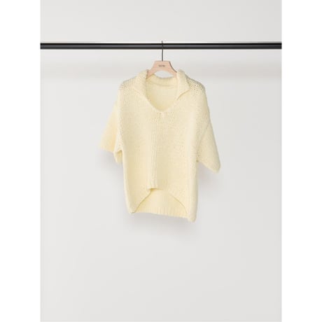 【YENN】HAND KNIT POLO COLLAR PO