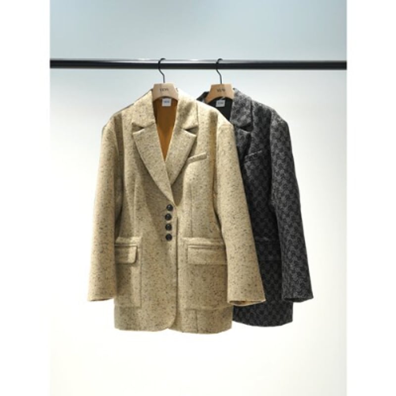 YENN】WOOL TWEED BLAZER | selectshop kusukusu