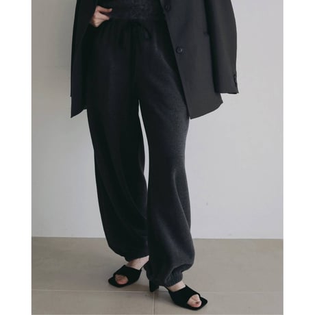 【anuke】Squaretoe Velour Mule