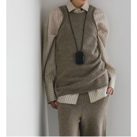 【anuke】Knit Long Tanktop