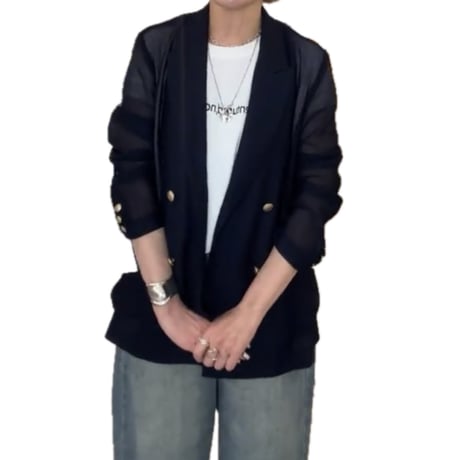 【Dignite collier】メッシュダブルジャケット