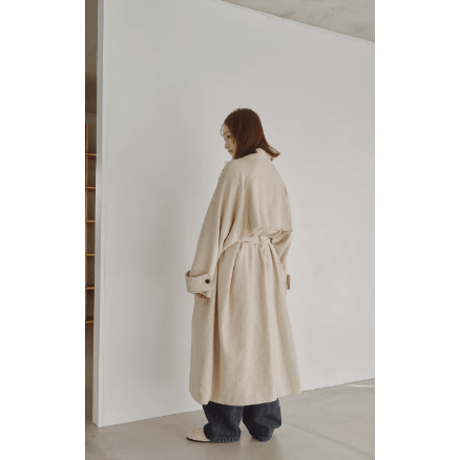 【Hella】Linen Wool Trench Coat　※納期9月上旬～10月上旬