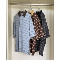 【anuke】Border Loose Polotops　納期：7月上旬～8月上旬