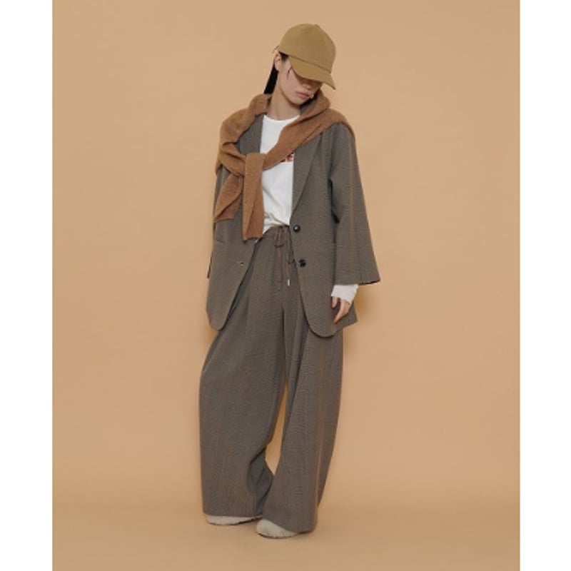 CYAN TOKYO】レイヤーウエストグレンチェックワイド | selectshop kus