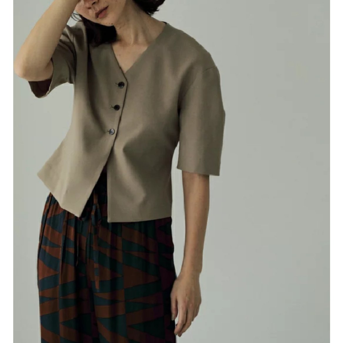 タグ付anuke Geometric Satin Pants ànuke】Geometric Satin Pants | selectshop kusukusu