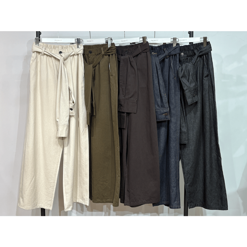 PRIORITY】シャツスリーブベルトパンツ | selectshop kusukusu