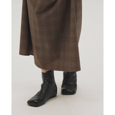 【TODAYFUL】Square Leather Flat Boots　※納期10月下旬～11月下旬
