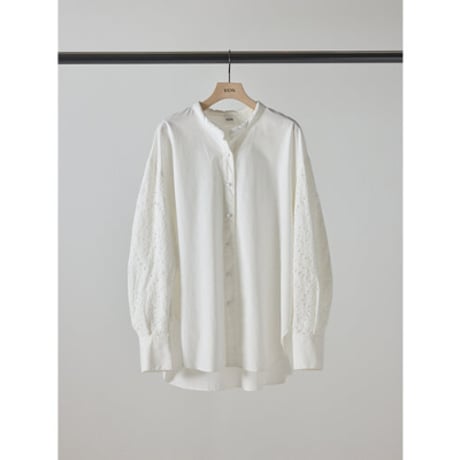 【YENN】EMBRO SLEEVE SHIRT※納期9/上〜9/中