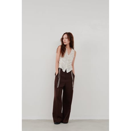 【Hella】pintuck wide pants　※納期3月中旬〜4月中旬