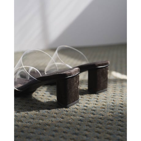 【anuke】Square Clear Sandals　※納期3月下旬～4月下旬