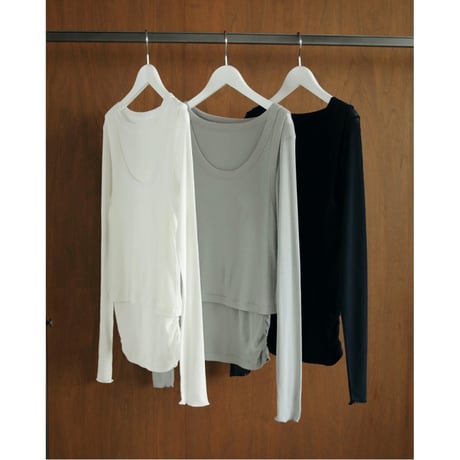 【ànuke】Layered Rib Tops