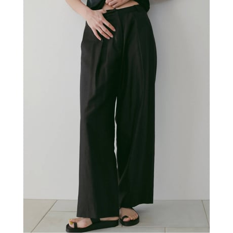 【anuke】Sheer Tuck Pants　※納期5月中旬～6月中旬