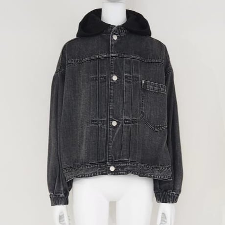 【Boutique Ordinary】Detachable Hood Denim Jacket