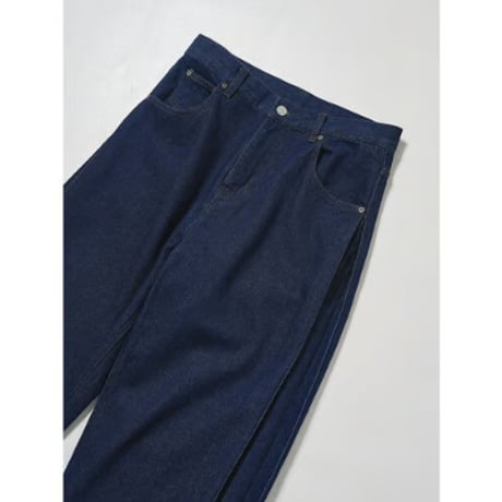 【YENN】SIDE PLEATED DENIM