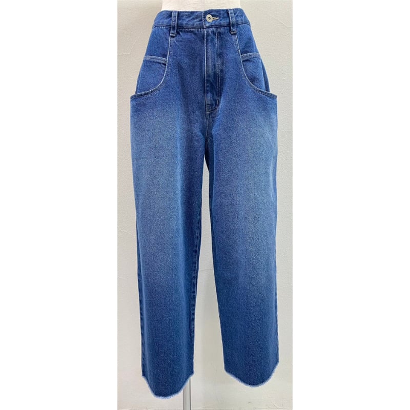 CYAN TOKYO　シアン トウキョウ　ドレープPKカルゼデニムバギー CYAN TOKYO】ドレープPKカルゼデニムバギー | selectshop kusukusu