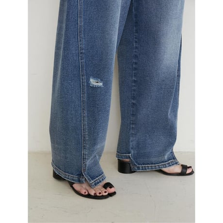 【YENN】CURVED SEAM DENIM PT　※予約