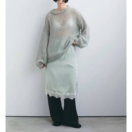 【anuke】Satin Lace Skirt