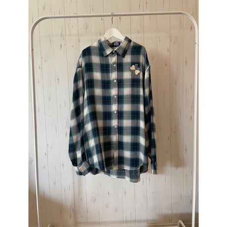 【L'ours Polaire et Bleu】オンブレーチェックシャツ