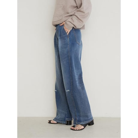 【YENN】CURVED SEAM DENIM PT　※予約