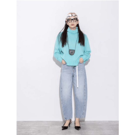 【MARGAUX VINTAGE】ローゲージタートルニット
