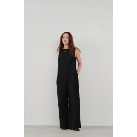 【Hella】back open cotton overall　※納期3月中旬〜4月中旬