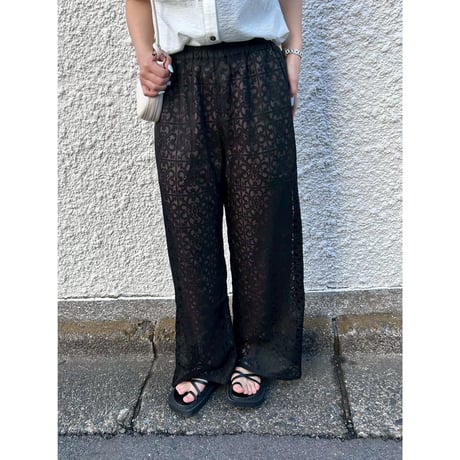 【ROSIEE】タイルレースワイドパンツ