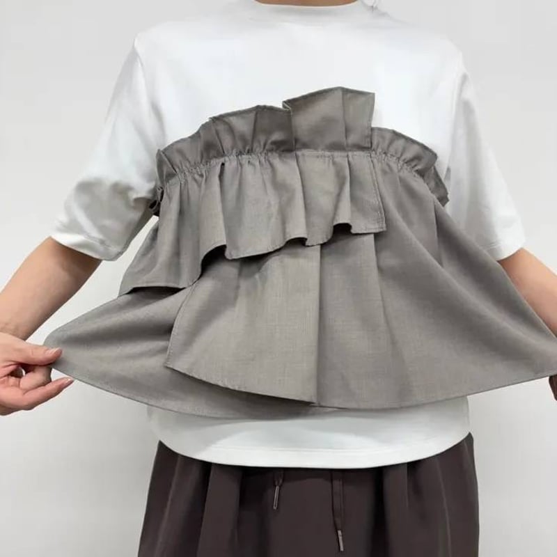 CYNICAL】異素材フリルドッキングTシャツ | selectshop kusukusu