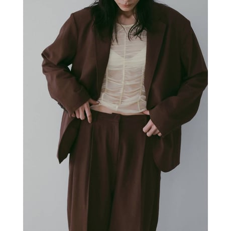 【anuke】Linen Tuck Pants