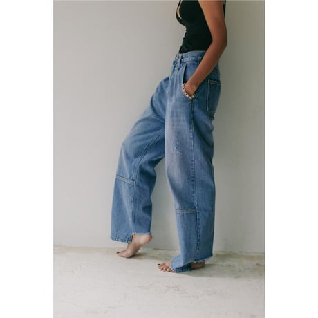 TUCK WIDE DENIM PT  ＊