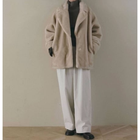 【anuke】Slit Turtle Knit　※納期11月上旬～12月上旬