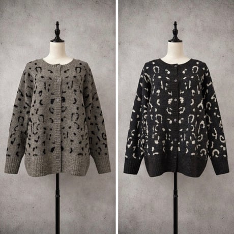 【siro de labonte】 leopard 2way cardigan ※納期10月上旬～11月上旬